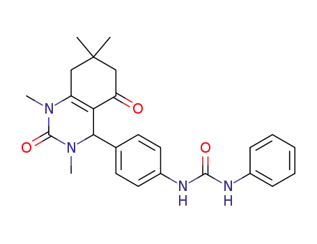 1-phenyl-3-(4-(1,3,7,7-tetramethyl-2,5-dioxo-1,2,3,4,5,6,7,8-octahydroquinazolin-4-yl)phenyl)urea