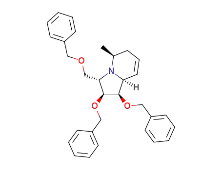 (1R,2S,3S,5S,8aS)-1,2-bis(benzyloxy)-3-(benzyloxymethyl)-5-methyl-1,2,3,5,6,8a-hexahydroindolizine