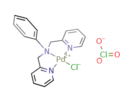 Molecular Structure of 1616255-21-0 (N,N-di(2-picolyl)aniline(chloro)Pd<SUP>II</SUP> perchlorate)