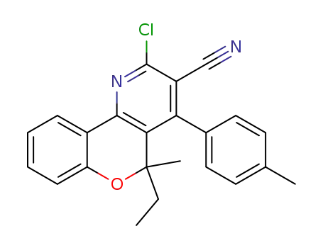 2-chloro-5-ethyl-5-methyl-4-p-tolyl-5H-chromeno[4,3-b]pyridine-3-carbonitrile