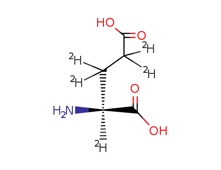 Molecular Structure of 14341-88-9 (D-GLUTAMIC-2,3,3,4,4-D5 ACID)
