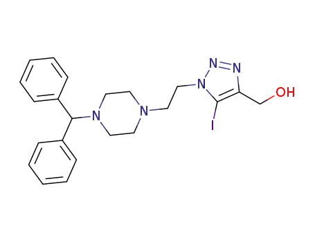 {1-[2-(4-benzhydrylpiperazin-1-yl)ethyl]-5-iodo-1H-[1,2,3]triazol-4-yl}methanol