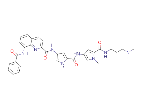 8-benzamido-N-(5-(5-(3-(dimethylamino)propylcarbamoyl)-1-methyl-1H-pyrrol-3-ylcarbamoyl)-1-methyl-1H-pyrrol-3-yl)quinoline-2-carboxamide