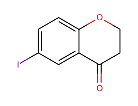 Molecular Structure of 101714-35-6 (6-IODOCHROMAN-4-ONE)