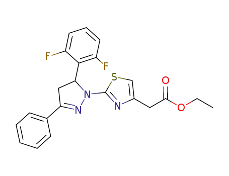 ethyl 2-(2-(5-(2,6-difluorophenyl)-3-phenyl-4,5-dihydropyrazol-1-yl)thiazol-4-yl)acetate