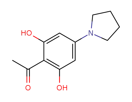 Molecular Structure of 100942-39-0 (Ethanone, 1-[2,6-dihydroxy-4-(1-pyrrolidinyl)phenyl]-)