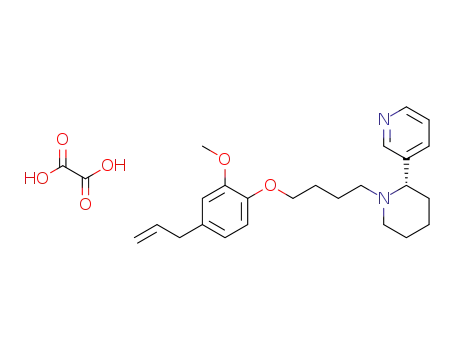(S)-3-{1-[4-(4-allyl-2-methoxyphenoxy)butyl]piperidin-2-yl}pyridine oxalate