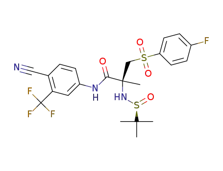 (S(S),S)-N-(4-cyano-3-(trifluoromethyl)phenyl)-2-(-1,1-dimethylethylsulfinamido)-3-(4-fluorophenylsulfonyl)-2-methylpropanamide
