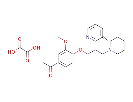 (S)-3-{1-[3-(4-acetyl-2-methoxyphenoxy)propyl]piperidin-2-yl}pyridine oxalate