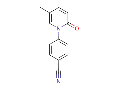 Molecular Structure of 1198411-34-5 (4-(5-Methyl-2-oxo-1(2H)-pyridinyl)benzonitrile)