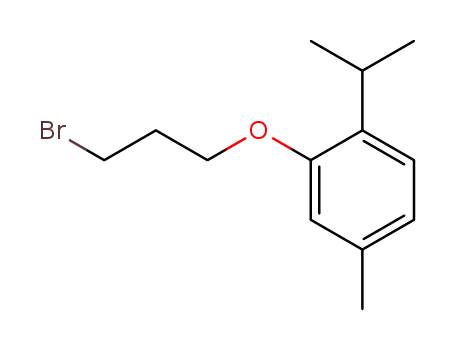 Molecular Structure of 26646-40-2 (2-(3-bromopropoxy)-4-methyl-1-(propan-2-yl)benzene)
