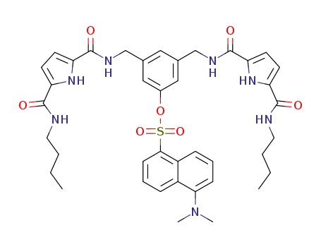 3,5-bis((5-(butylcarbamoyl)-1H-pyrrole-2-carboxamido)methyl)phenyl 5-(dimethylamino)naphthalene-1-sulfonate