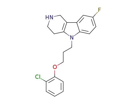 Molecular Structure of 1566528-07-1 (5-(3-(2-chlorophenoxy)propyl)-8-fluoro-2,3,4,5-tetrahydro-1H-pyrido[4,3-b]indole)