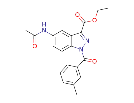 5-acetylamino-1-(3-methylbenzoyl)-1H-indazole-3-carboxylic acid ethyl ester