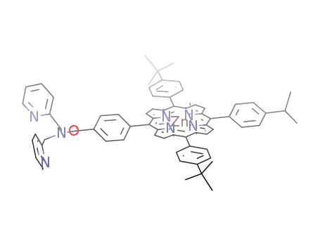 Molecular Structure of 1383372-81-3 (5-[p-N,N-bis(2-pyridylmethyl)amino-phenyl]-10,15,20-tris (4-tert-butylphenyl)porphyrinato zinc)