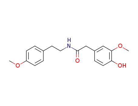 Molecular Structure of 1395084-66-8 (2-(4-hydroxy-3-methoxyphenyl)-N-[2-(4-methoxyphenyl)ethyl]acetamide)