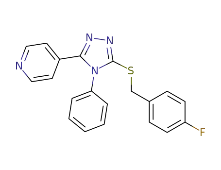 4-fluorobenzyl 4-phenyl-5-(4-pyridinyl)-4H-1,2,4-triazol-3-yl sulfide