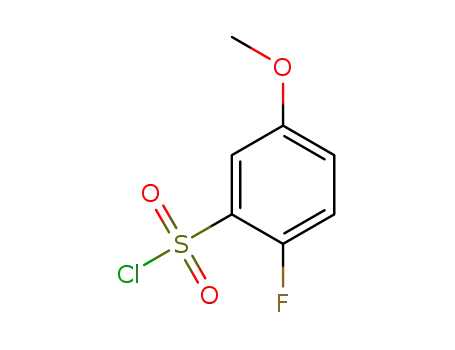Molecular Structure of 1214334-01-6 (2-fluoro-5-Methoxybenzene-1-sulfonyl chloride)