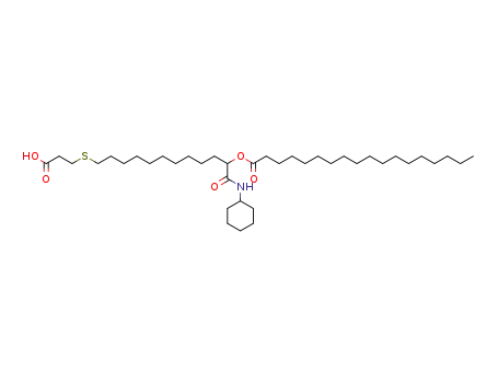 3-((12-(cyclohexylamino)-12-oxo-11-(stearoyloxy)dodecyl)thio)propanoic acid