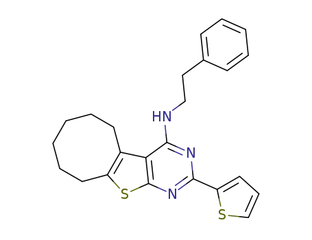 4-(2-phenylethylamino)-2-(2-thienyl)-5,6,7,8,9,10-hexahydrocycloocta[4,5]thieno[2,3-d]pyrimidine