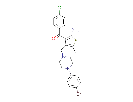 {2-Amino-4-[(4-(4-bromophenyl)piperazin-1-yl)methyl]-5-methylthiophen-3-yl}(4-chlorophenyl)methanone