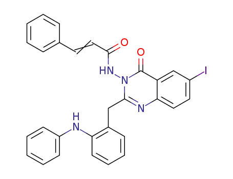 6-iodo-2-[2-(phenylamino)benzyl]-3-(phenylacrylamido)quinazolin-4(3H)-one
