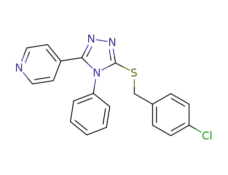 Molecular Structure of 482636-76-0 (4-chlorobenzyl 4-phenyl-5-(4-pyridinyl)-4H-1,2,4-triazol-3-yl sulfide)
