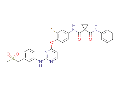 N-(3-fluoro-4-((2-((3-((methylsulfonyl)methyl)phenyl)amino)pyrimidin-4-yl)oxy)phenyl)-N'-phenylcyclopropane-1,1-dicarboxamide