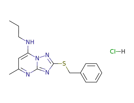 (2-Benzylsulfanyl-5-methyl-[1,2,4]triazolo[1,5-a]pyrimidin-7-yl)-propyl-amine; hydrochloride
