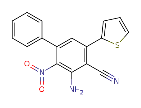 1-amino-2-nitro-3-phenyl-5-(2'-thienyl)-6-benzenecarbonitrile