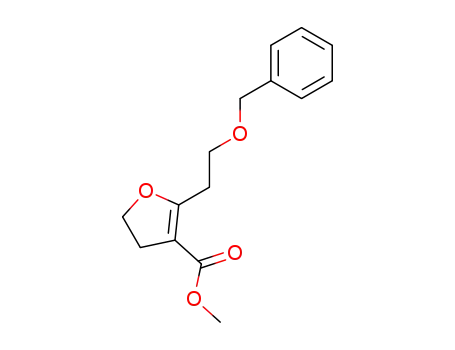 Molecular Structure of 132846-07-2 (Methyl 2-(2-Benzyloxy-ethyl)-4,5-dihydrofuran-3-carboxylate)