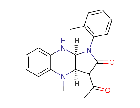 2H-Pyrrolo[2,3-b]quinoxalin-2-one,
3-acetyl-1,3,3a,4,9,9a-hexahydro-4-methyl-1-(2-methylphenyl)-