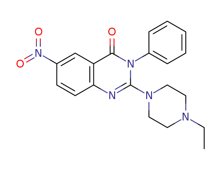 Molecular Structure of 1632062-57-7 (2-(4-ethylpiperazin-1-yl)-6-nitro-3-phenylquinazolin-4(3H)-one)