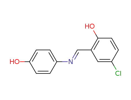 Molecular Structure of 92596-90-2 (Phenol, 4-chloro-2-[[(4-hydroxyphenyl)imino]methyl]-)