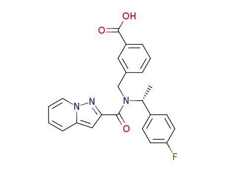 3-({[(1R)-1-(4-fluorophenyl)ethyl](pyrazolo[1,5-a]pyridin-2-ylcarbonyl)amino}methyl)benzoic acid