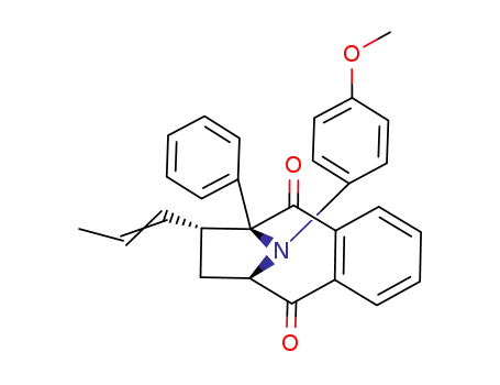Molecular Structure of 87373-43-1 (3,4-benzo-9-(4-methoxyphenyl)-1-phenyl-8-(1-propenyl)-9-azabicyclo<4.2.1>nonene-2,5-dione)