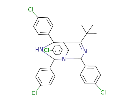 4-tert-Butyl-2,6,8,9-tetrakis-(4-chloro-phenyl)-1,3,7-triaza-bicyclo[3.3.1]non-3-ene