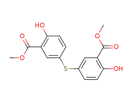Molecular Structure of 24483-72-5 (Benzoic acid, 3,3'-thiobis[6-hydroxy-, dimethyl ester)