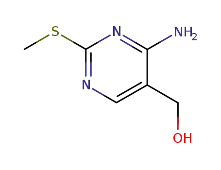Molecular Structure of 588-36-3 ((4-AMINO-2-(METHYLTHIO)PYRIMIDIN-5-YL)METHANOL)