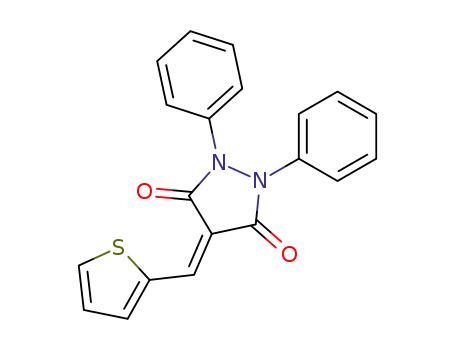 Molecular Structure of 2652-81-5 (1,2-Diphenyl-4-(2-thienylmethylene)-3,5-pyrazolidinedione)