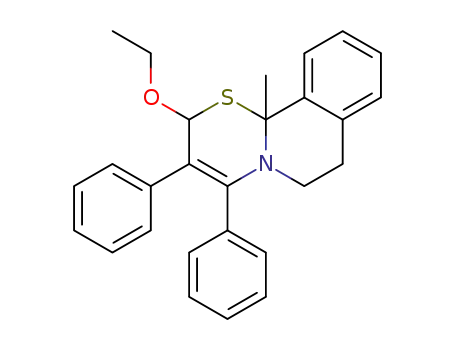 11b-Methyl-2-ethoxy-3,4-diphenyl-7,11b-dihydro-2H,6H-<1.3>thiazino<2.3-a>isochinolin
