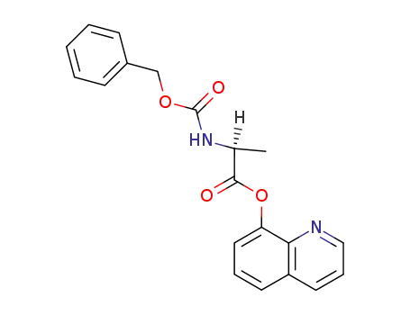 Molecular Structure of 2440-91-7 (L-Alanine, N-[(phenylmethoxy)carbonyl]-, 8-quinolinyl ester)