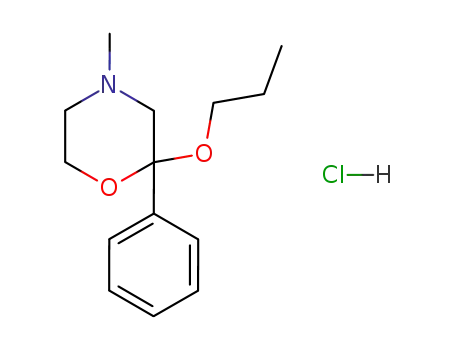Molecular Structure of 124497-80-9 (4-methyl-2-phenyl-2-(prop-2-en-1-yloxy)morpholine hydrochloride (1:1))