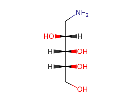 Molecular Structure of 527-47-9 (1-Amino-1-deoxy-D-ribitol)