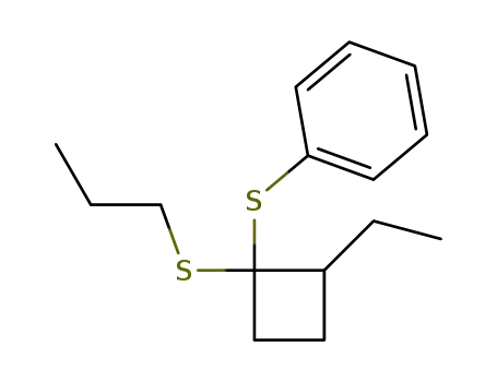 (2-Ethyl-1-propylsulfanyl-cyclobutylsulfanyl)-benzene