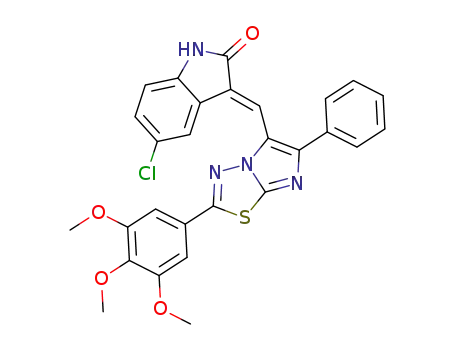 (E)-5-chloro-3-((6-phenyl-2-(3,4,5-trimethoxyphenyl)imidazo[2,1-b][1,3,4]thiadiazol-5-yl)methylene)indolin-2-one