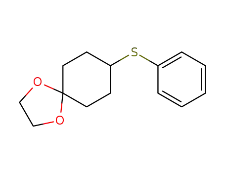 Molecular Structure of 124941-13-5 (8-phenylthio-1,4-dioxaspiro[4,5]decane)