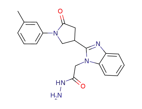 2-{2-[1-(3-methylphenyl)-5-oxo-3-pyrrolidinyl]-1H-benzimidazol-1-yl}acetohydrazide