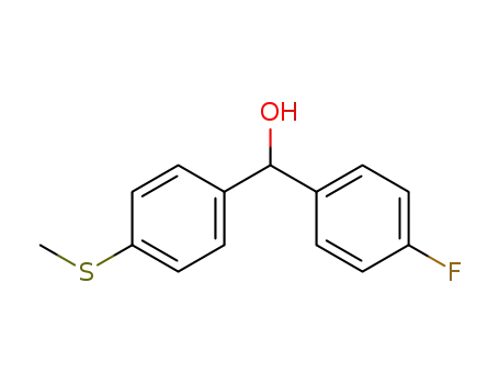 Molecular Structure of 1510-48-1 (4-FLUORO-4'-(METHYLTHIO)BENZHYDROL)