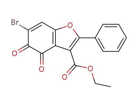 Molecular Structure of 57055-99-9 (3-Benzofurancarboxylic acid, 6-bromo-4,5-dihydro-4,5-dioxo-2-phenyl-,
ethyl ester)